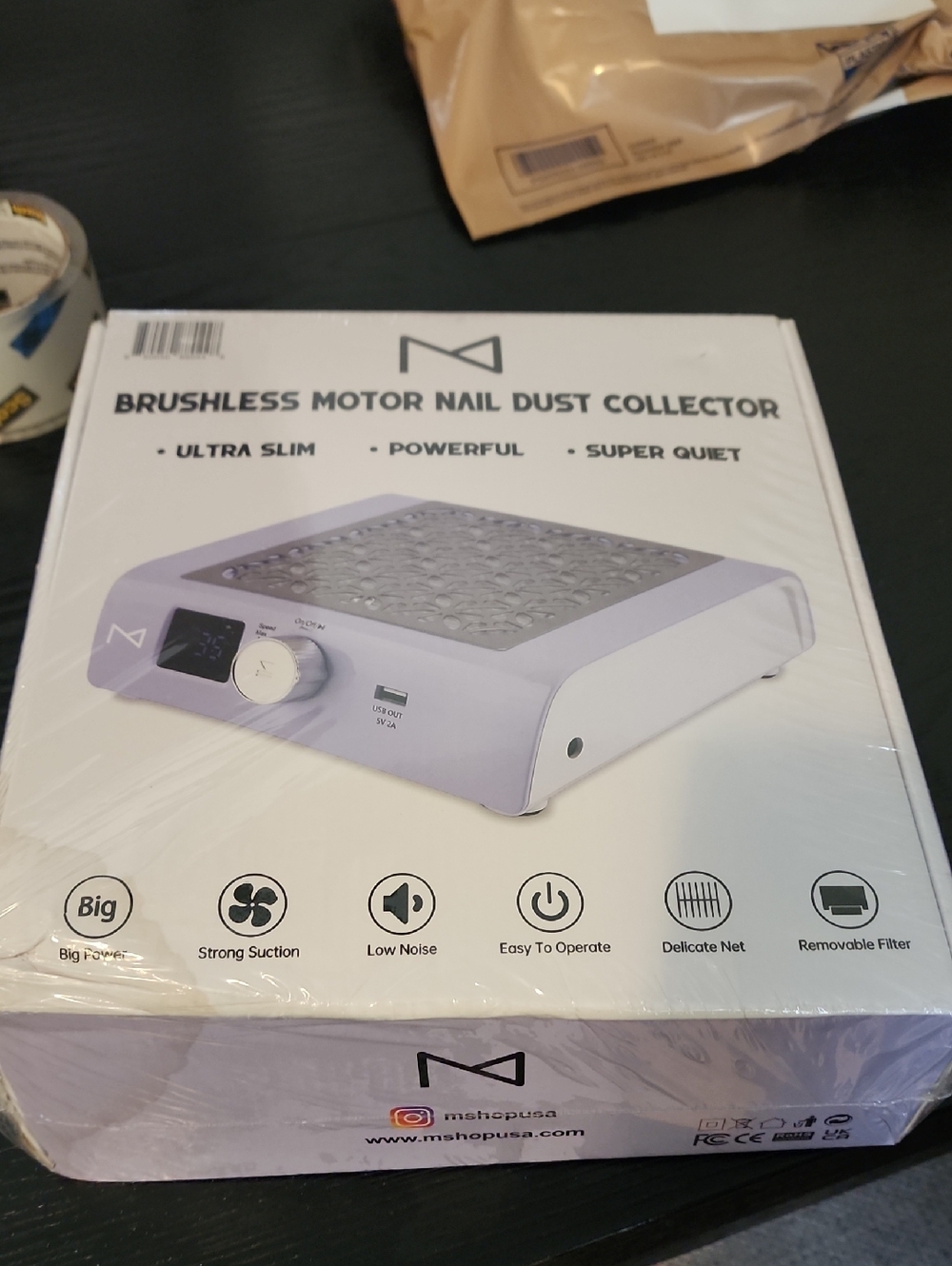 Brushless Motor Nail Dust Collector - Purple